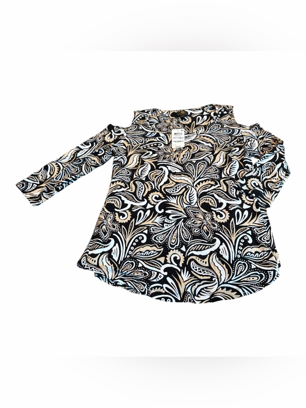JM COLLECTION cold shoulder tee
